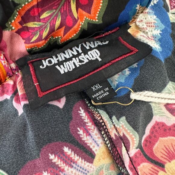 Johnny Was Sidonia Silk Lounge Pant Pull On Floral Embroidery Resort XXL NWT - Picture 10 of 15